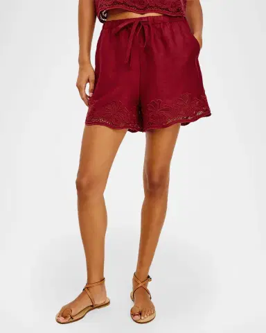Rails Jenner Embroidered Linen Shorts | Thumbnail 4 Rails Jenner Embroidered Linen Shorts | Thumbnail 4