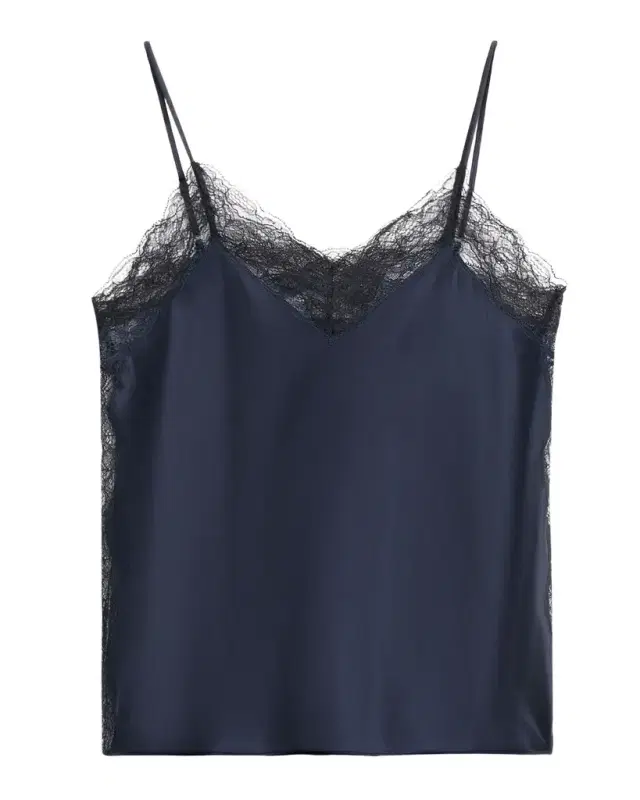 Johana Silk Lace-Trim Cami Johana Silk Lace-Trim Cami