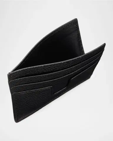 TOM FORD Men's Grain Leather T Line Card Holder | Thumbnail 3 TOM FORD Men's Grain Leather T Line Card Holder | Thumbnail 3