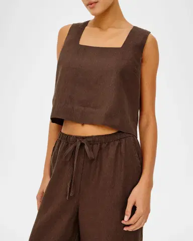 RAILS Akira Linen Crop Top | Thumbnail 4 RAILS Akira Linen Crop Top | Thumbnail 4