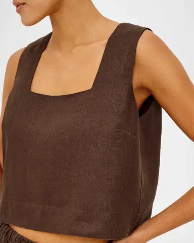 RAILS Akira Linen Crop Top | Thumbnail 5 RAILS Akira Linen Crop Top | Thumbnail 5