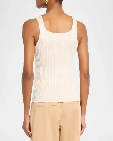 Veronica Beard Sandra Knit Square-Neck Tank Top | Thumbnail 3 Veronica Beard Sandra Knit Square-Neck Tank Top | Thumbnail 3