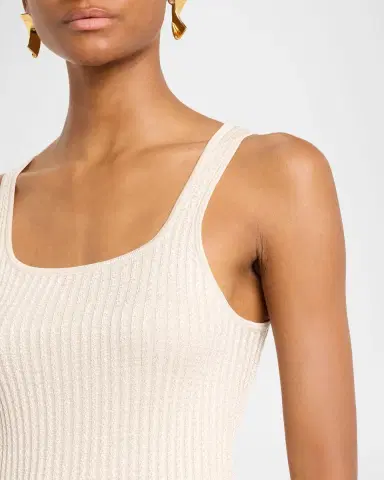 Veronica Beard Sandra Knit Square-Neck Tank Top | Thumbnail 5 Veronica Beard Sandra Knit Square-Neck Tank Top | Thumbnail 5