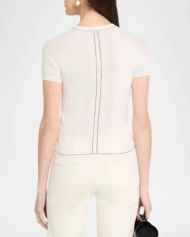 Rag & Bone Teresa Ribbed Short-Sleeve Tee | Thumbnail 2 Rag & Bone Teresa Ribbed Short-Sleeve Tee | Thumbnail 2
