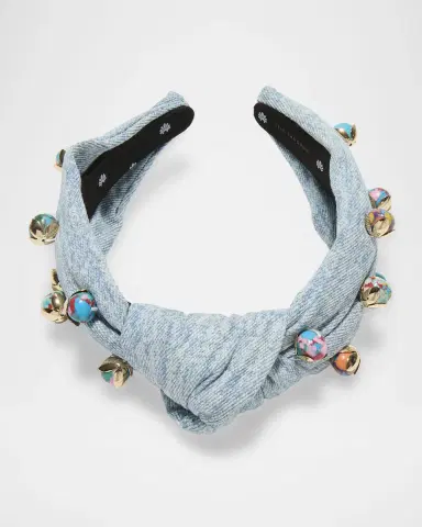 Lele Sadoughi Knotted Denim Terrazzo Headband | Thumbnail 3 Lele Sadoughi Knotted Denim Terrazzo Headband | Thumbnail 3
