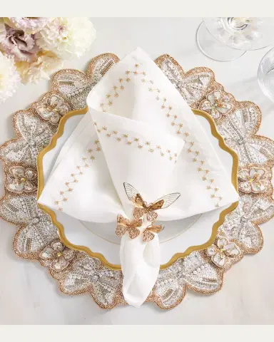 Kim Seybert Monarch Beaded Placemat | Thumbnail 2 Kim Seybert Monarch Beaded Placemat | Thumbnail 2