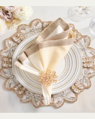 Kim Seybert Monarch Beaded Placemat | Thumbnail 3 Kim Seybert Monarch Beaded Placemat | Thumbnail 3