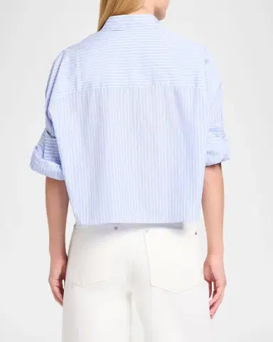 TWP Next Ex Striped Cropped Shirt | Thumbnail 2 TWP Next Ex Striped Cropped Shirt | Thumbnail 2