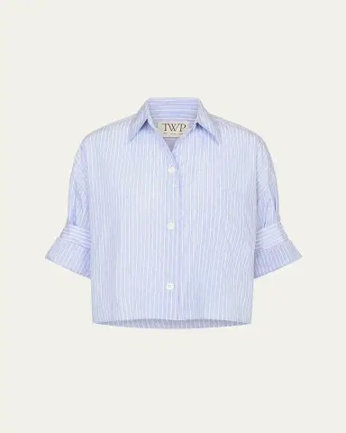TWP Next Ex Striped Cropped Shirt | Thumbnail 5 TWP Next Ex Striped Cropped Shirt | Thumbnail 5
