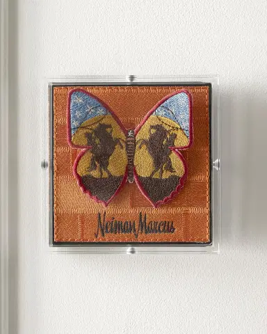 Stephen Wilson Studio "Cowboy Butterfly" Petite Embroidered Art | Thumbnail 3 Stephen Wilson Studio "Cowboy Butterfly" Petite Embroidered Art | Thumbnail 3