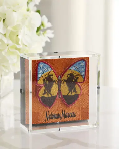 Stephen Wilson Studio "Cowboy Butterfly" Petite Embroidered Art | Thumbnail 1 Stephen Wilson Studio "Cowboy Butterfly" Petite Embroidered Art | Thumbnail 1