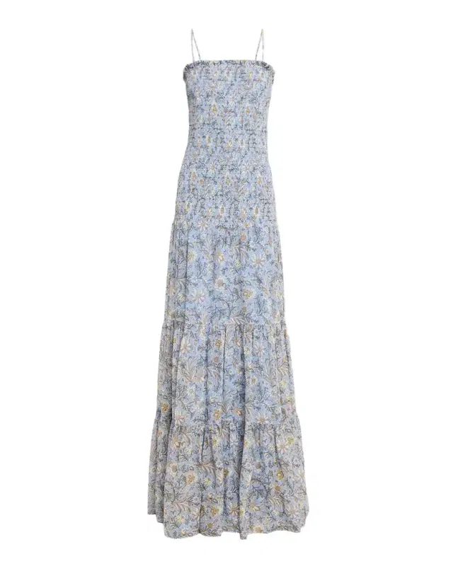 Clem Floral Cotton-Silk Chiffon Maxi Dress Clem Floral Cotton-Silk Chiffon Maxi Dress