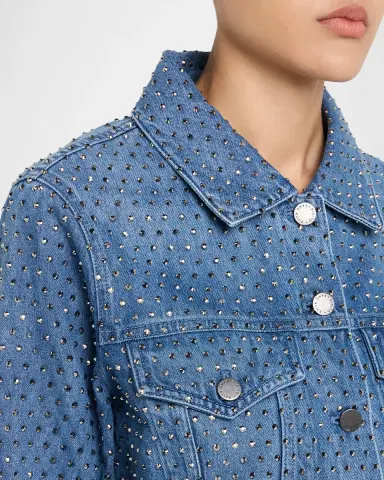 Alice + Olivia Chloe Embellished Denim Jacket | Thumbnail 5 Alice + Olivia Chloe Embellished Denim Jacket | Thumbnail 5