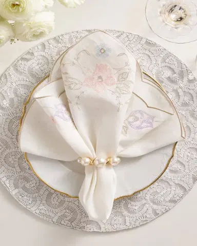 Kim Seybert Printemps Embroidered Napkin | Thumbnail 4 Kim Seybert Printemps Embroidered Napkin | Thumbnail 4