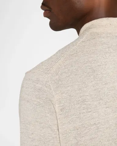 Bugatchi Men's Linen 3-Button Knit Polo Shirt | Thumbnail 5 Bugatchi Men's Linen 3-Button Knit Polo Shirt | Thumbnail 5
