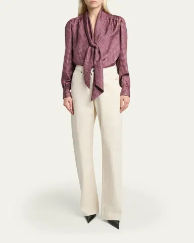 Saint Laurent V-Waist Baggy Straight-Leg Jeans | Thumbnail 3 Saint Laurent V-Waist Baggy Straight-Leg Jeans | Thumbnail 3
