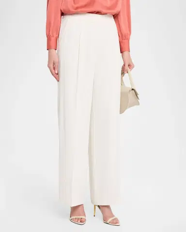 Elie Tahari The Clare Pleated Wide-Leg Pants | Thumbnail 4 Elie Tahari The Clare Pleated Wide-Leg Pants | Thumbnail 4