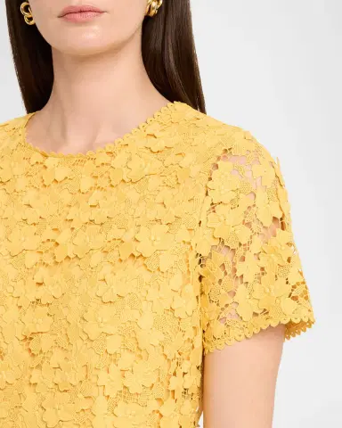 Elie Tahari The Marci Scalloped Floral Lace Midi Dress | Thumbnail 5 Elie Tahari The Marci Scalloped Floral Lace Midi Dress | Thumbnail 5