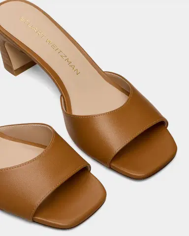 Stuart Weitzman 50mm Stassi Leather Mules | Thumbnail 2 Stuart Weitzman 50mm Stassi Leather Mules | Thumbnail 2