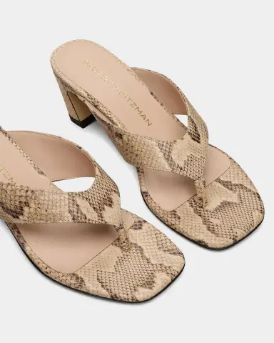 Stuart Weitzman 50mm Stassi Snake-Embossed Leather Thong Sandals | Thumbnail 3 Stuart Weitzman 50mm Stassi Snake-Embossed Leather Thong Sandals | Thumbnail 3