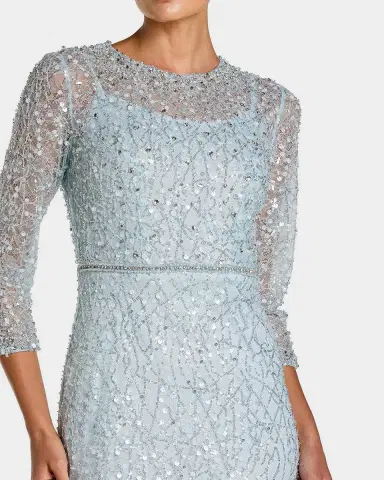 Mac Duggal Embellished Lace Column Gown | Thumbnail 2 Mac Duggal Embellished Lace Column Gown | Thumbnail 2