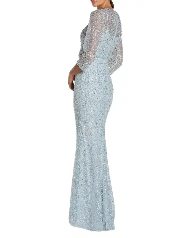 Mac Duggal Embellished Lace Column Gown | Thumbnail 1 Mac Duggal Embellished Lace Column Gown | Thumbnail 1