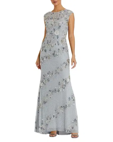 Mac Duggal Beaded Trumpet Gown | Thumbnail 1 Mac Duggal Beaded Trumpet Gown | Thumbnail 1