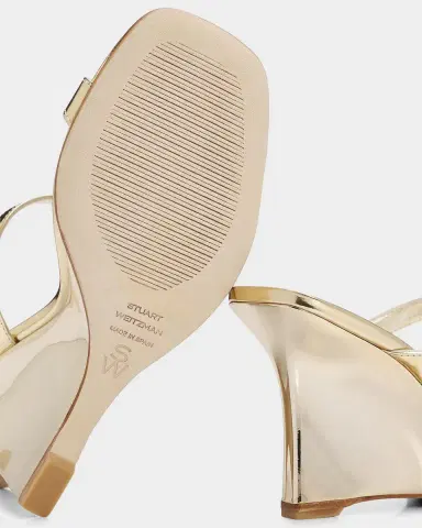 Stuart Weitzman 85mm Vinnie Metallic Leather Wedges | Thumbnail 5 Stuart Weitzman 85mm Vinnie Metallic Leather Wedges | Thumbnail 5