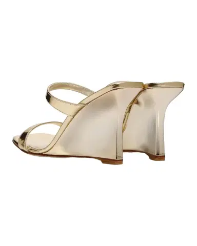 Stuart Weitzman 85mm Vinnie Metallic Leather Wedges | Thumbnail 1 Stuart Weitzman 85mm Vinnie Metallic Leather Wedges | Thumbnail 1