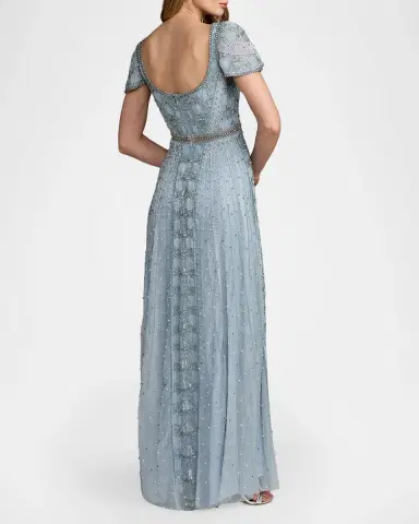 Mac Duggal Beaded Embellished Scoop-Neck Gown | Thumbnail 2 Mac Duggal Beaded Embellished Scoop-Neck Gown | Thumbnail 2