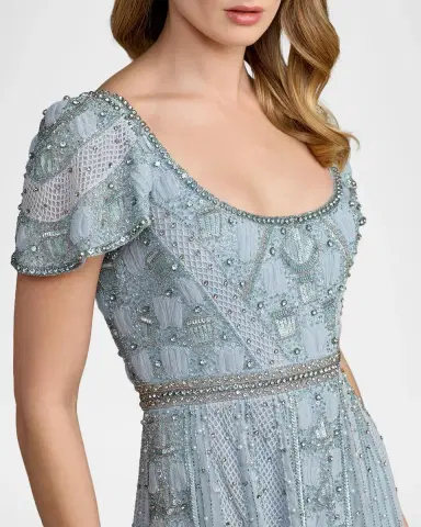 Mac Duggal Beaded Embellished Scoop-Neck Gown | Thumbnail 5 Mac Duggal Beaded Embellished Scoop-Neck Gown | Thumbnail 5