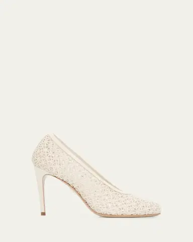 FERRAGAMO 95mm Sol Embellished Macrame Pumps | Thumbnail 4 FERRAGAMO 95mm Sol Embellished Macrame Pumps | Thumbnail 4