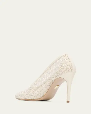 FERRAGAMO 95mm Sol Embellished Macrame Pumps | Thumbnail 5 FERRAGAMO 95mm Sol Embellished Macrame Pumps | Thumbnail 5