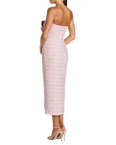 Mac Duggal Strapless Boucle Column Midi Dress | Thumbnail 1 Mac Duggal Strapless Boucle Column Midi Dress | Thumbnail 1