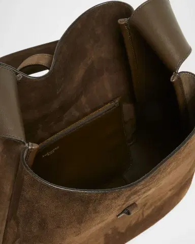 Saint Laurent Le 5 à 7 Large Shoulder Bag in Suede | Thumbnail 2 Saint Laurent Le 5 à 7 Large Shoulder Bag in Suede | Thumbnail 2