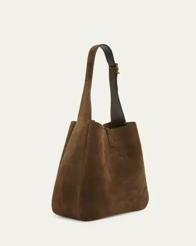 Saint Laurent Le 5 à 7 Large Shoulder Bag in Suede | Thumbnail 4 Saint Laurent Le 5 à 7 Large Shoulder Bag in Suede | Thumbnail 4