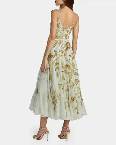 Mac Duggal Embellished Mesh Midi-Dress | Thumbnail 3 Mac Duggal Embellished Mesh Midi-Dress | Thumbnail 3