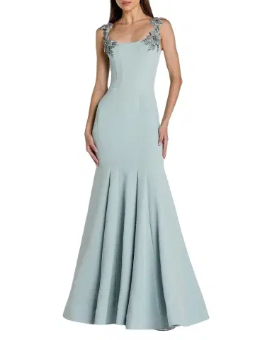 Mac Duggal Embellished Crepe Mermaid Gown | Thumbnail 1 Mac Duggal Embellished Crepe Mermaid Gown | Thumbnail 1