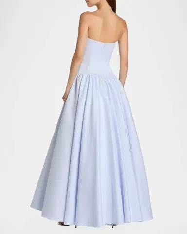 Mac Duggal Strapless A-Line Satin Gown | Thumbnail 2 Mac Duggal Strapless A-Line Satin Gown | Thumbnail 2