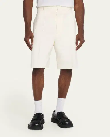 Bottega Veneta Men's Cotton and Silk-Blend Chino Shorts | Thumbnail 8 Bottega Veneta Men's Cotton and Silk-Blend Chino Shorts | Thumbnail 8