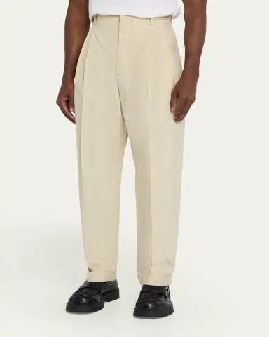 Bottega Veneta Men's Wool and Cotton Tapered-Leg Trousers | Thumbnail 8 Bottega Veneta Men's Wool and Cotton Tapered-Leg Trousers | Thumbnail 8