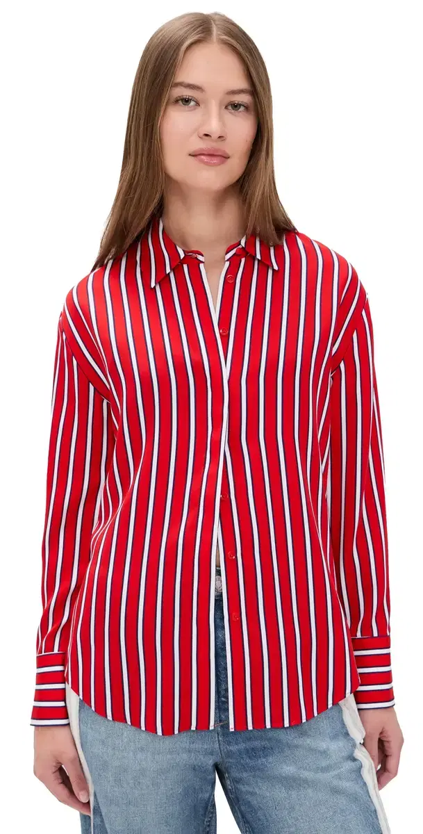 Dimitra Oversized High ow Button Down Shirt Teakwood Chili Pepper Dimitra Oversized High ow Button Down Shirt Teakwood Chili Pepper
