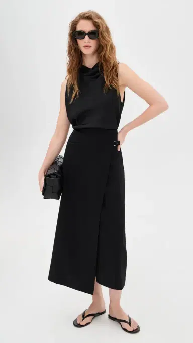 Vince Cropped Cowl Neck Top Black S | Thumbnail 5 Vince Cropped Cowl Neck Top Black S | Thumbnail 5
