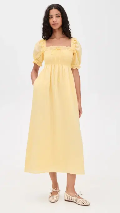 Hill House Home The Scarlett Midi Nap Dress Butter Yellow | Thumbnail 2 Hill House Home The Scarlett Midi Nap Dress Butter Yellow | Thumbnail 2