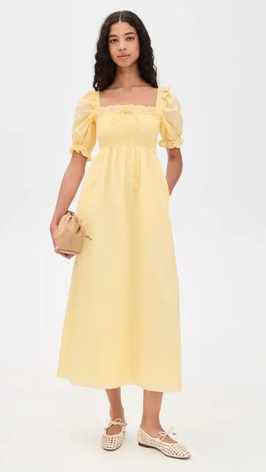 Hill House Home The Scarlett Midi Nap Dress Butter Yellow | Thumbnail 5 Hill House Home The Scarlett Midi Nap Dress Butter Yellow | Thumbnail 5