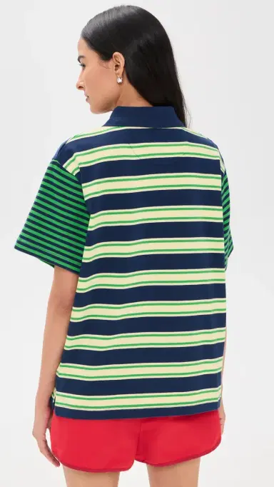 Damson Madder Zia Rugby Mix Stripe Shirt Multi | Thumbnail 3 Damson Madder Zia Rugby Mix Stripe Shirt Multi | Thumbnail 3
