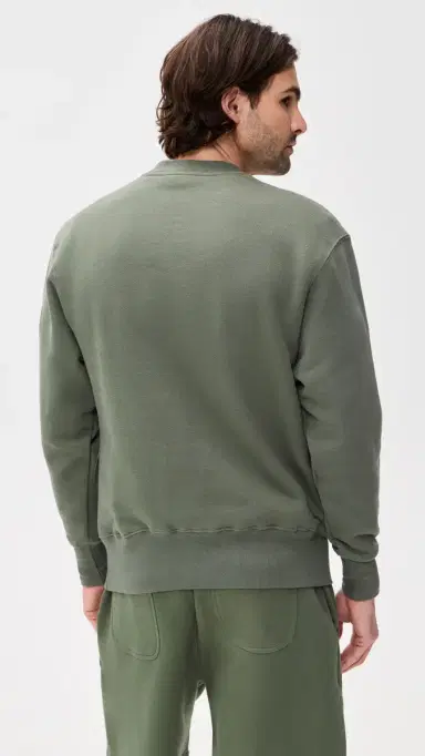 Power Goods Loopback Crewneck Sweatshirt Olive M | Thumbnail 3 Power Goods Loopback Crewneck Sweatshirt Olive M | Thumbnail 3