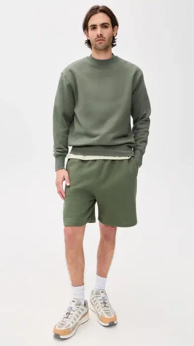 Power Goods Loopback Crewneck Sweatshirt Olive M | Thumbnail 5 Power Goods Loopback Crewneck Sweatshirt Olive M | Thumbnail 5