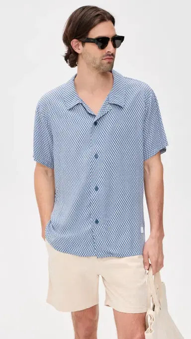 BOSS Beach Shirt Open Blue | Thumbnail 2 BOSS Beach Shirt Open Blue | Thumbnail 2