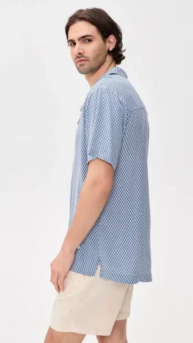 BOSS Beach Shirt Open Blue | Thumbnail 4 BOSS Beach Shirt Open Blue | Thumbnail 4